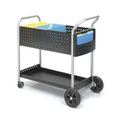 Safco Safco Products Company SAF5238BL Mail Cart- w- Side Pocket- 22-.50in.x27-.50in.x40-.75in.- Steel-Black SAF5238BL